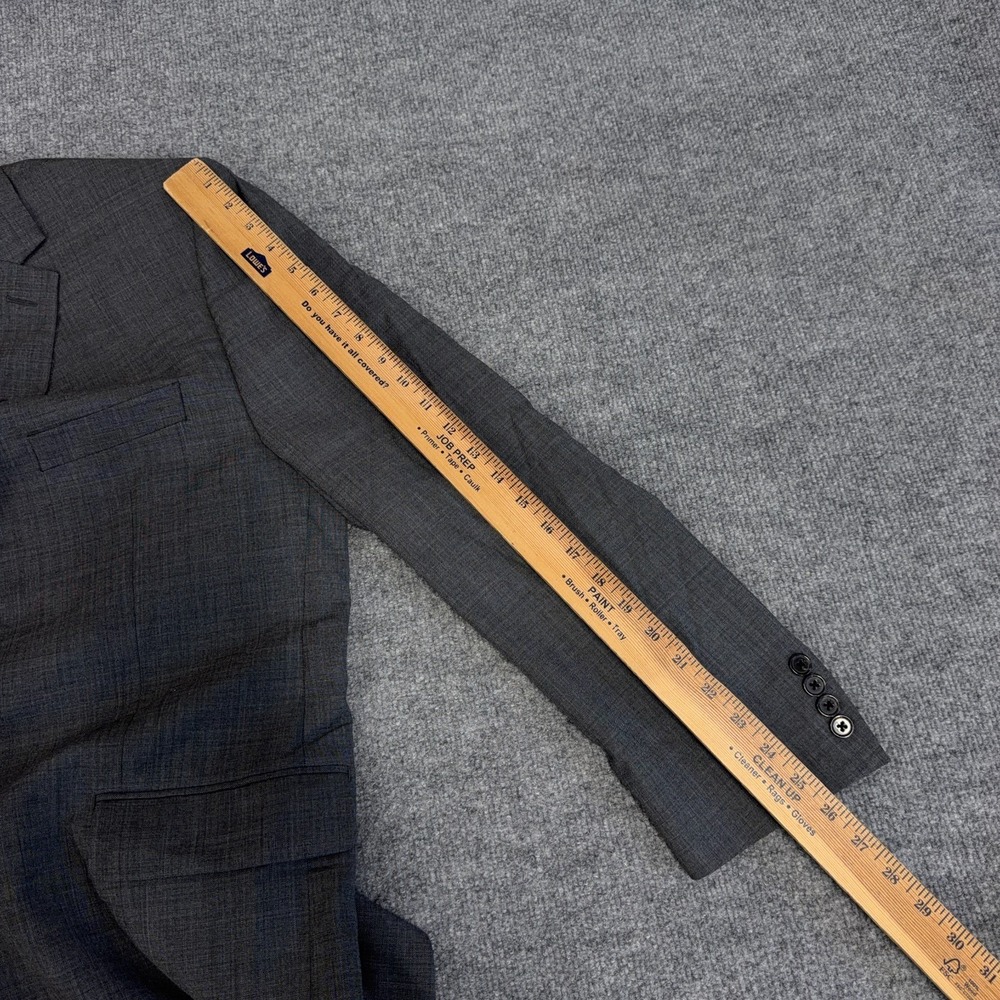 Ralph Lauren Blazer Jacket Men 48R Gray Wool Stretch Business Casual Sport Coat - Picture 8 of 13